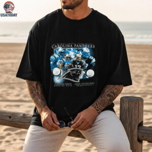 00’s Carolina Panthers Jake Delhomme Stephen Davis Vintage Black Star Players NFL Shirt