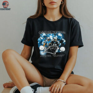 00’s Carolina Panthers Jake Delhomme Stephen Davis Vintage Black Star Players NFL Shirt