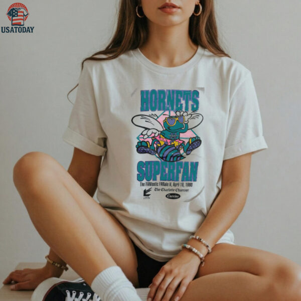 1990 Charlotte Hornets x Charlotte Observer Superfan Fantastic Fanale Vintage NBA Shirt