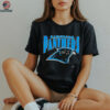 1993 Carolina Panthers Vintage Black Nutmeg Mills Big Logo Spellout NFL Shirt