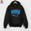 1993 Carolina Panthers Vintage Black Nutmeg Mills Big Logo Spellout NFL Shirt
