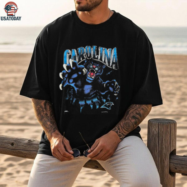 1993 Carolina Panthers Vintage Faded Black Nutmeg Mills Breakthrough NFL Shirt