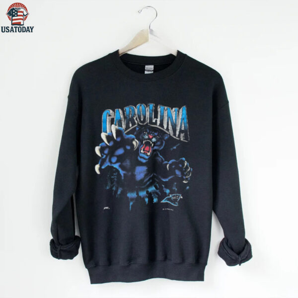1993 Carolina Panthers Vintage Faded Black Nutmeg Mills Breakthrough NFL Shirt