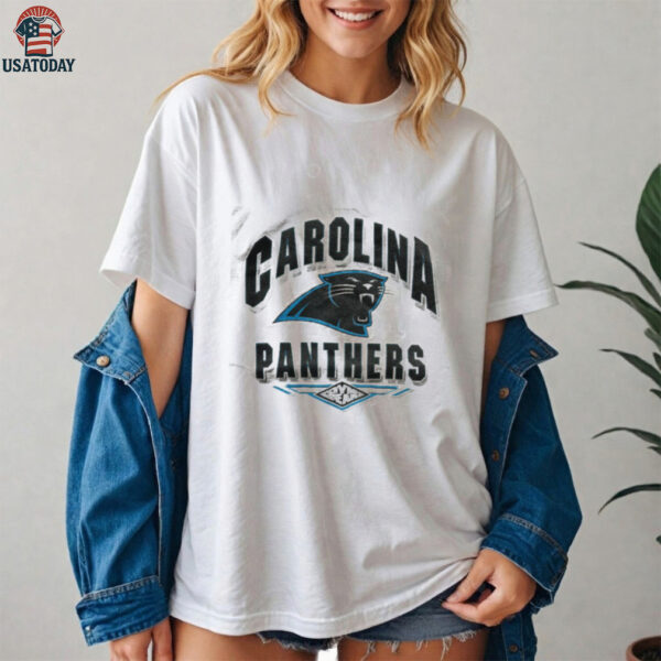 1993 Carolina Panthers Vintage Heather Grey Puff Print Gym Gear NFL Arch Spellout Shirt