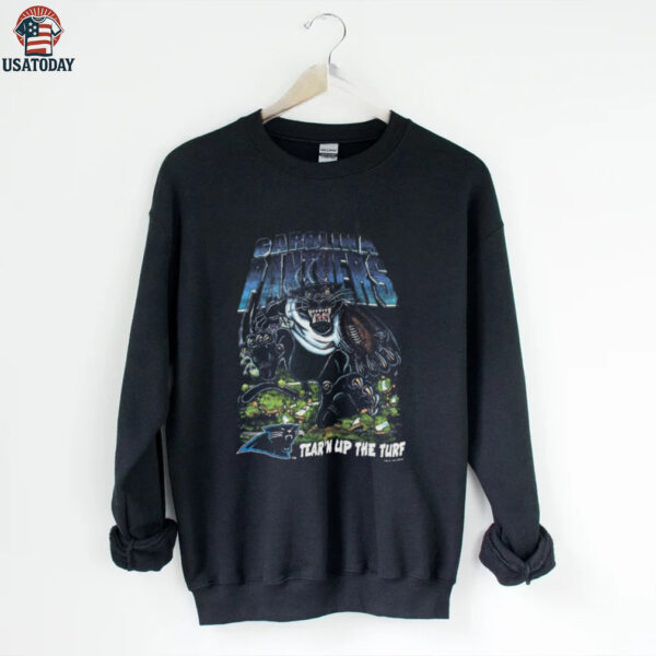 1993 Carolina Panthers Vintage “Tear’n Up The Turf” Salem Sportswear Cartoon Panther NFL Shirt