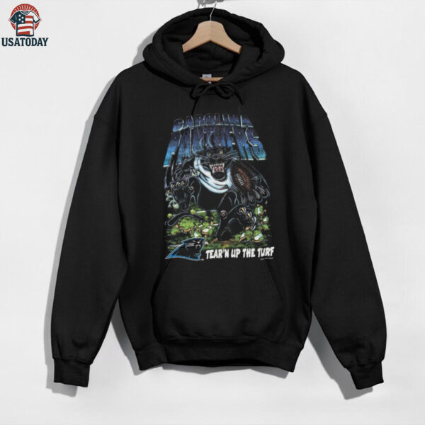 1993 Carolina Panthers Vintage “Tear’n Up The Turf” Salem Sportswear Cartoon Panther NFL Shirt