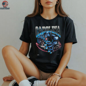 1994 Carolina Panthers Vintage Black Nutmeg Mills Big Cat Breakthrough NFL Shirt