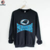 1996 Carolina Panthers Vintage Black Logo 7 Squeeze Spellout Logo NFL Shirt