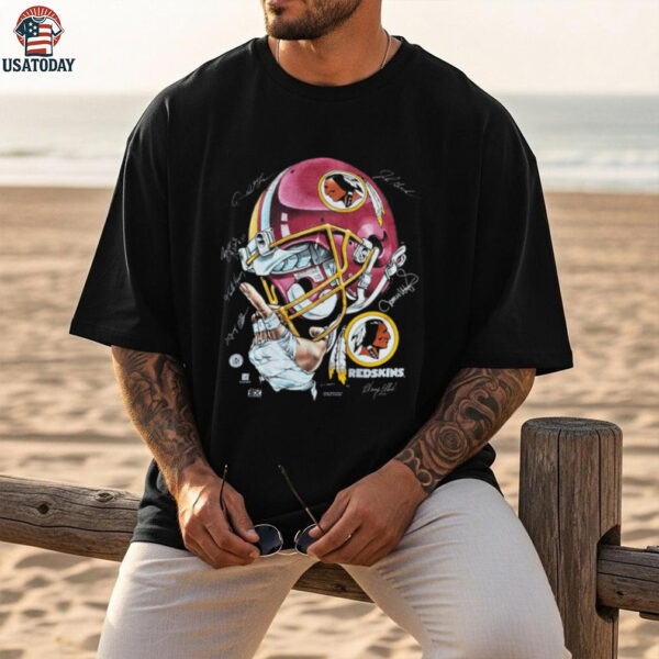 1996 Washington Redskins Vintage Black Realistic Helmet NFL Shirt