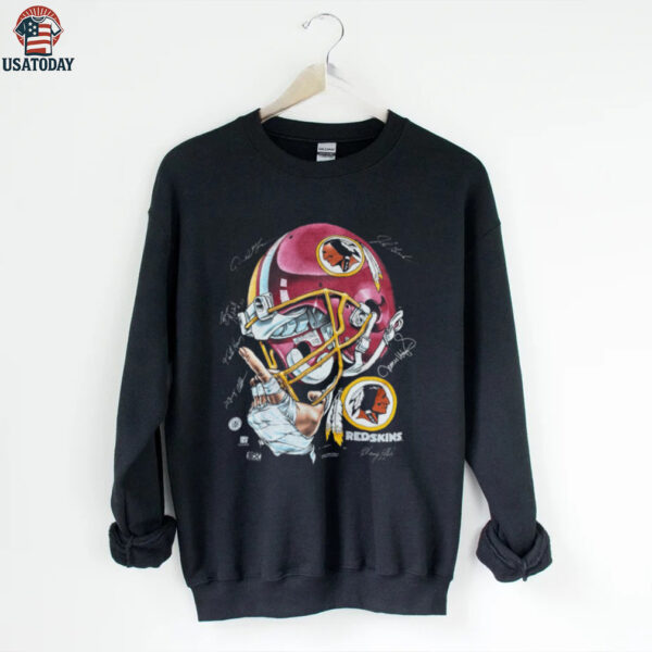 1996 Washington Redskins Vintage Black Realistic Helmet NFL Shirt