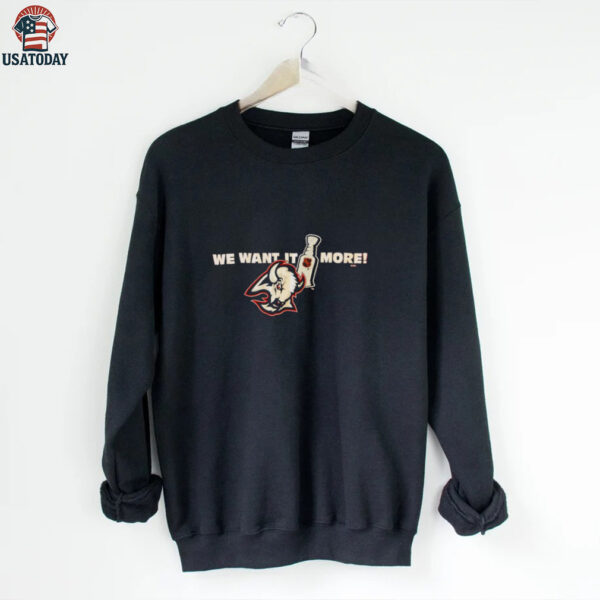1999 Buffalo Sabres NHL we want it more logo conference cup shirt
