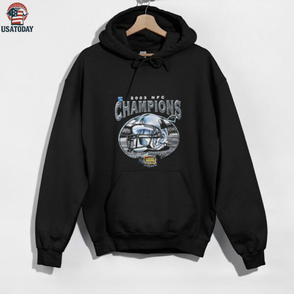 2003 Carolina Panthers NFC Champions Super Bowl XXXVIII Vintage NFL Helmet Shirt