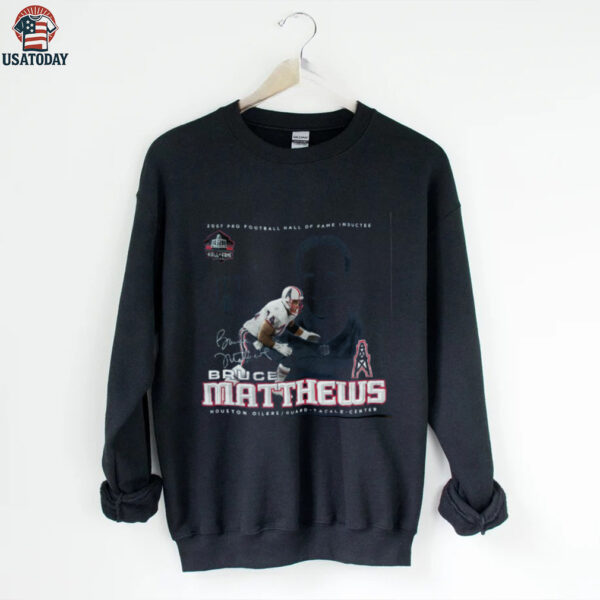 2007 Houston Oilers Bruce Matthews Pro Football Hall of Fame Vintage Reebok NFL Shirt