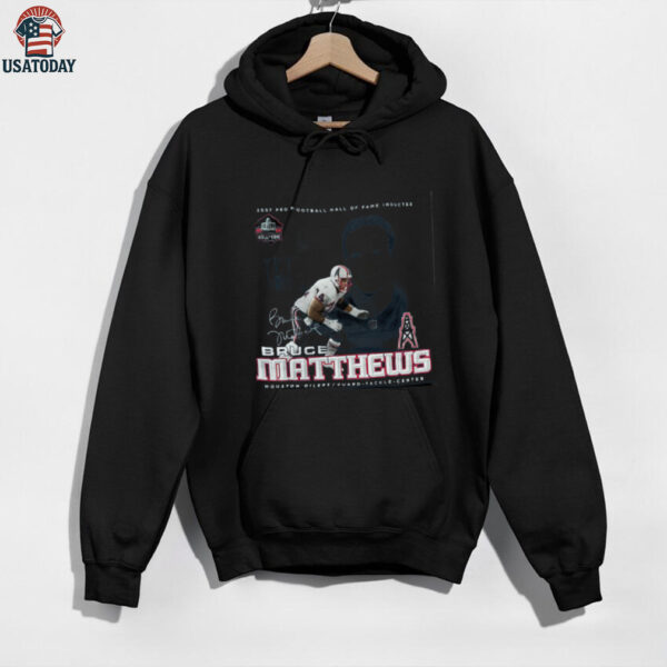 2007 Houston Oilers Bruce Matthews Pro Football Hall of Fame Vintage Reebok NFL Shirt