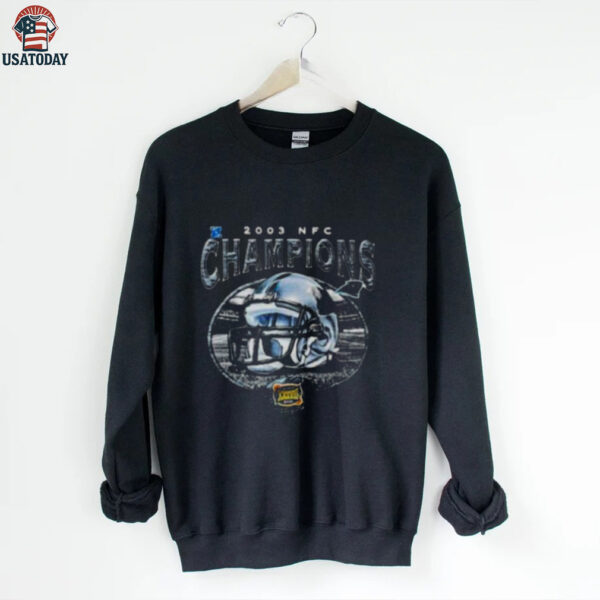 2003 Carolina Panthers NFC Champions Super Bowl XXXVIII Vintage NFL Helmet Shirt