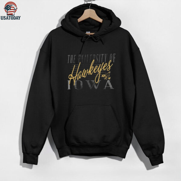 47 Iowa Hawkeyes Womens Black Maze Frankie Shirt
