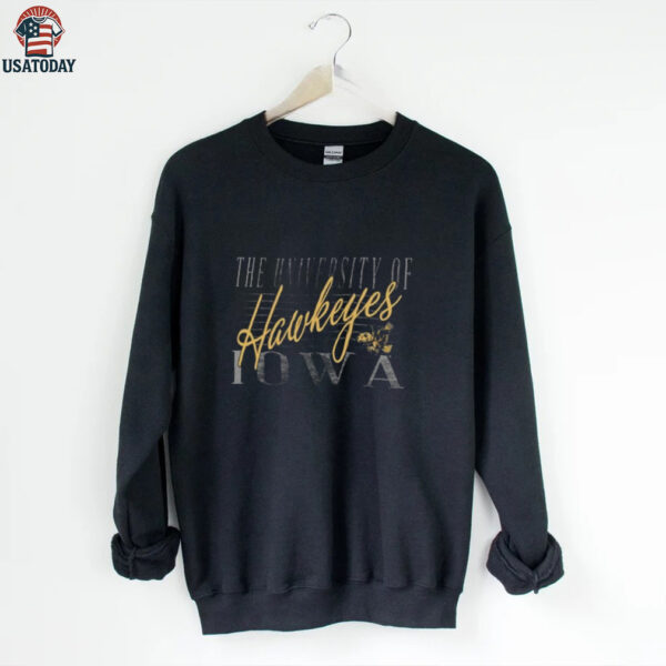 47 Iowa Hawkeyes Womens Black Maze Frankie Shirt