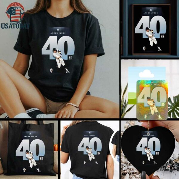 Aaron Judge New York Yankees Reach 40 HR MLB 2025 Unisex T Shirt