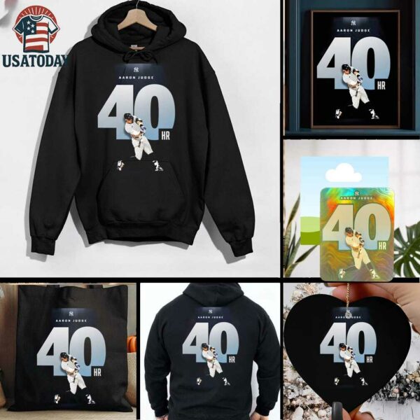 Aaron Judge New York Yankees Reach 40 HR MLB 2025 Unisex T Shirt