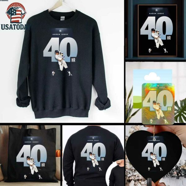 Aaron Judge New York Yankees Reach 40 HR MLB 2025 Unisex T Shirt