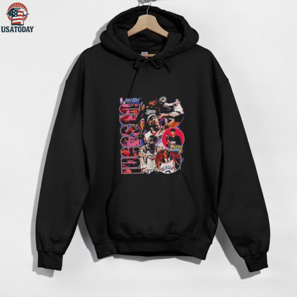 Allen Iverson Philadelphia 76ers player name collage vintage graphic shirt