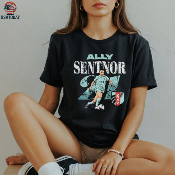 Ally Sentnor 21 Kansas City Current cracked number shirt
