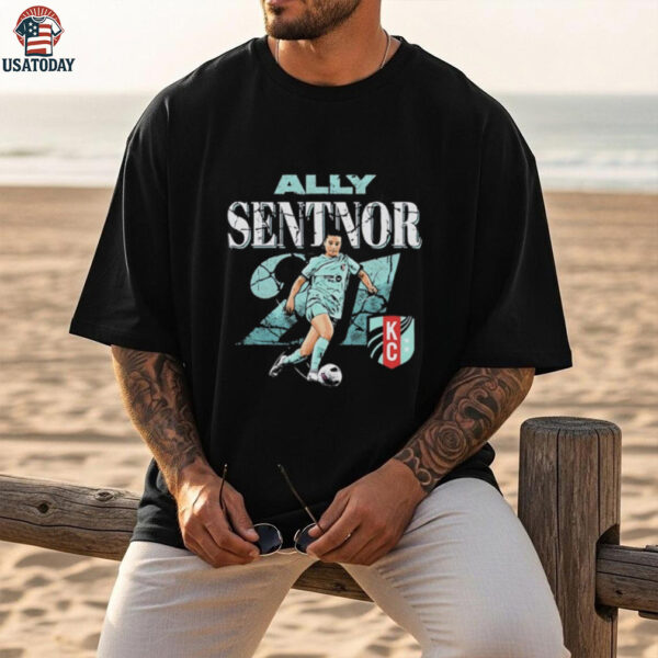Ally Sentnor 21 Kansas City Current cracked number shirt