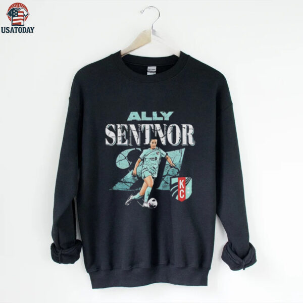Ally Sentnor 21 Kansas City Current cracked number shirt