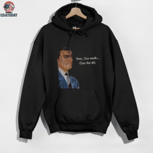 Angry man hmm your mouth close that shit shirt