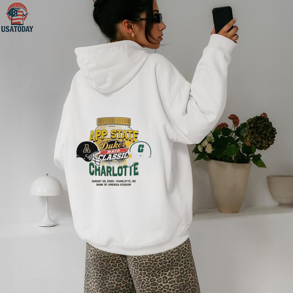 Appalachian State Mountaineers Vs Charlotte 49ers Duke’s Mayo Classic Charlotte Matchup Bank Of America Stadium 2025 shirts Appalachian State Mountaineers Vs Charlotte 49ers Duke’s Mayo Classic Charlotte Matchup Bank Of America Stadium 2025 shirts
