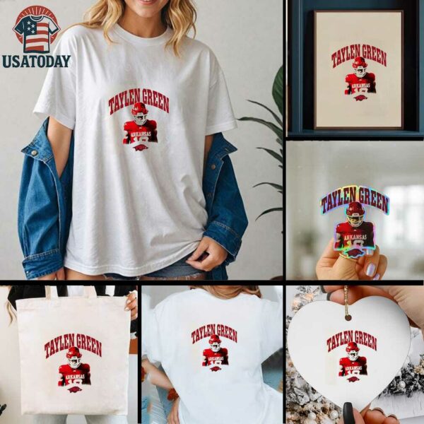 Arkansas Razorbacks Taylen Green Portrait shirt