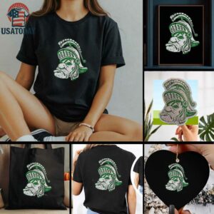 Awesome Michigan State University Spartans Big Head Logo T Shirt