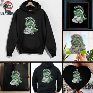 Awesome Michigan State University Spartans Big Head Logo T Shirt