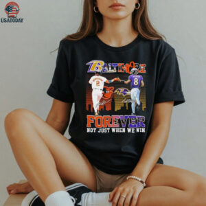 Baltimore Orioles Bird Ravens Shield forever not just when we win shirt