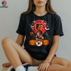Baltimore Orioles Halloween Horror Mashup T Shirt