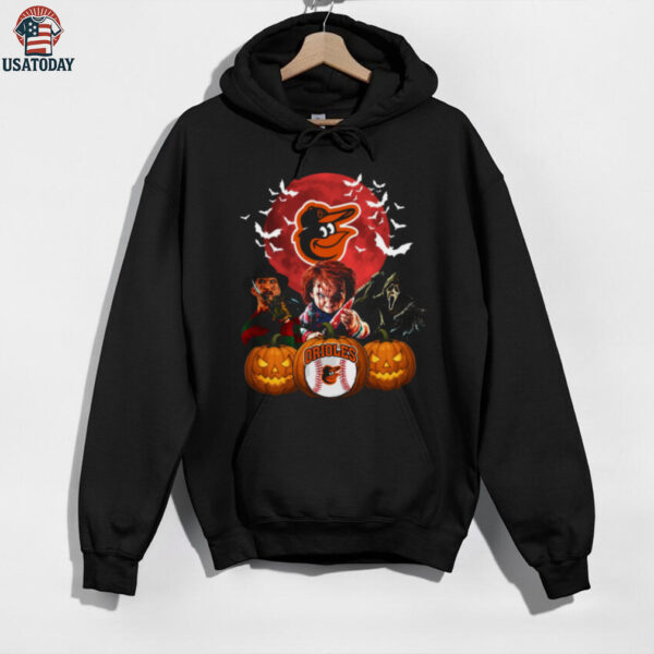Baltimore Orioles Halloween Horror Mashup T Shirt