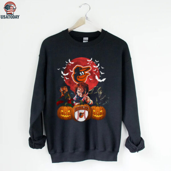Baltimore Orioles Halloween Horror Mashup T Shirt