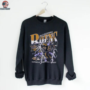 Baltimore Ravens national football league crow lighting graphic shirt