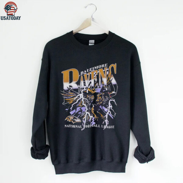 Baltimore Ravens national football league crow lighting graphic shirt