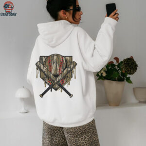 Baseball Drip For Boys Ice Cream Drip Old Camo Baseball Boys Shirt