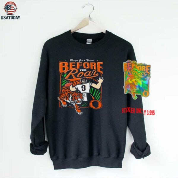 Bengal Jim and friends before the roar Joe Burrow Cincinnati Bengals shirt