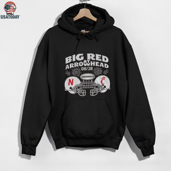 Big red Arrowhead football Nebraska Cornhuskers vs Cincinnati Bearcats NFL shirt