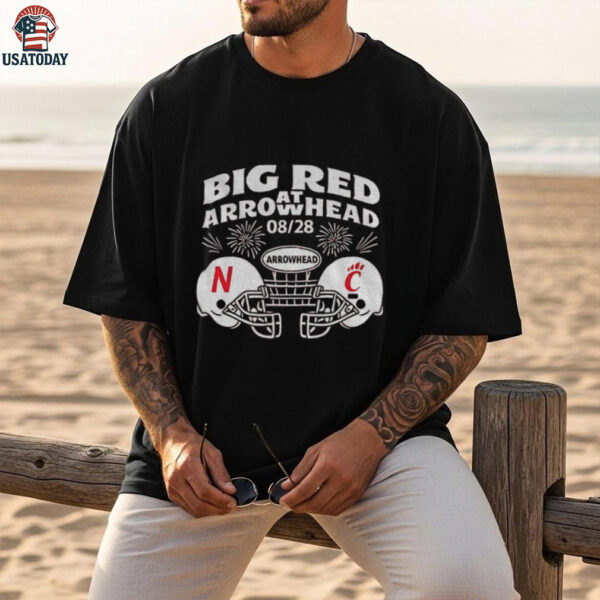 Big red Arrowhead football Nebraska Cornhuskers vs Cincinnati Bearcats NFL shirt