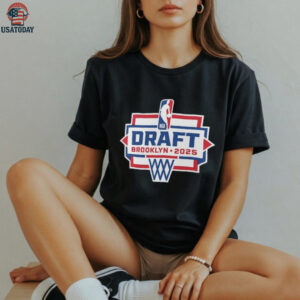 Black 2025 NBA Draft Logo T Shirt