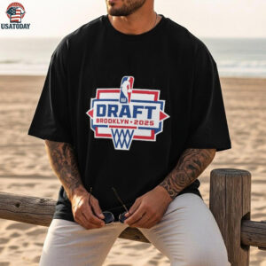 Black 2025 NBA Draft Logo T Shirt