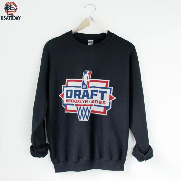 Black 2025 NBA Draft Logo T Shirt