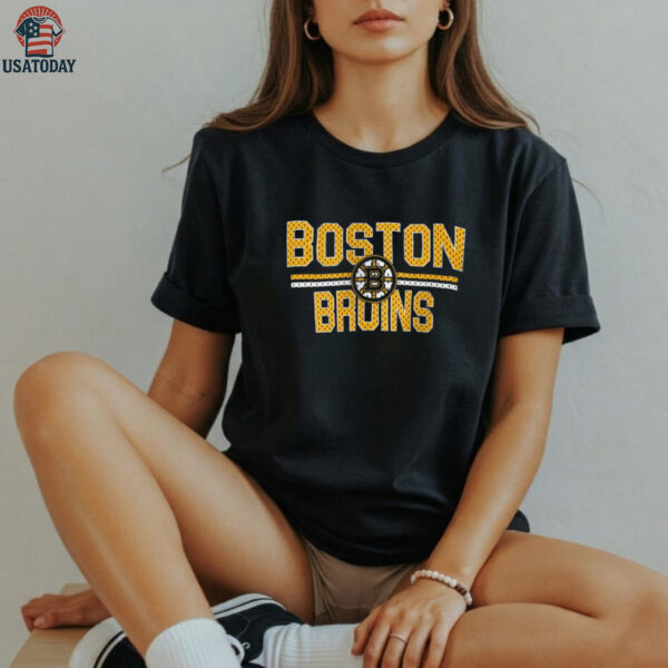 Boston Bruins Mesh Look Team Name Logo Shirt