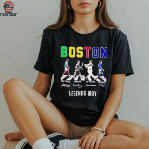 Boston sport legends way abbey road signature shirt