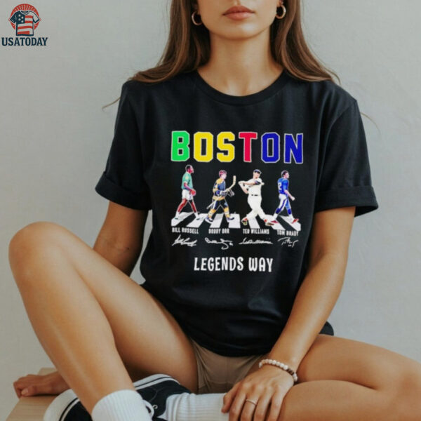 Boston sport legends way abbey road signature shirt