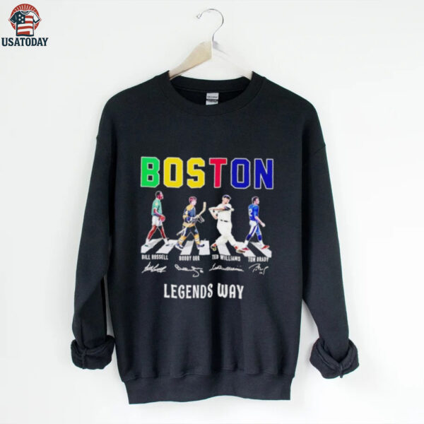 Boston sport legends way abbey road signature shirt
